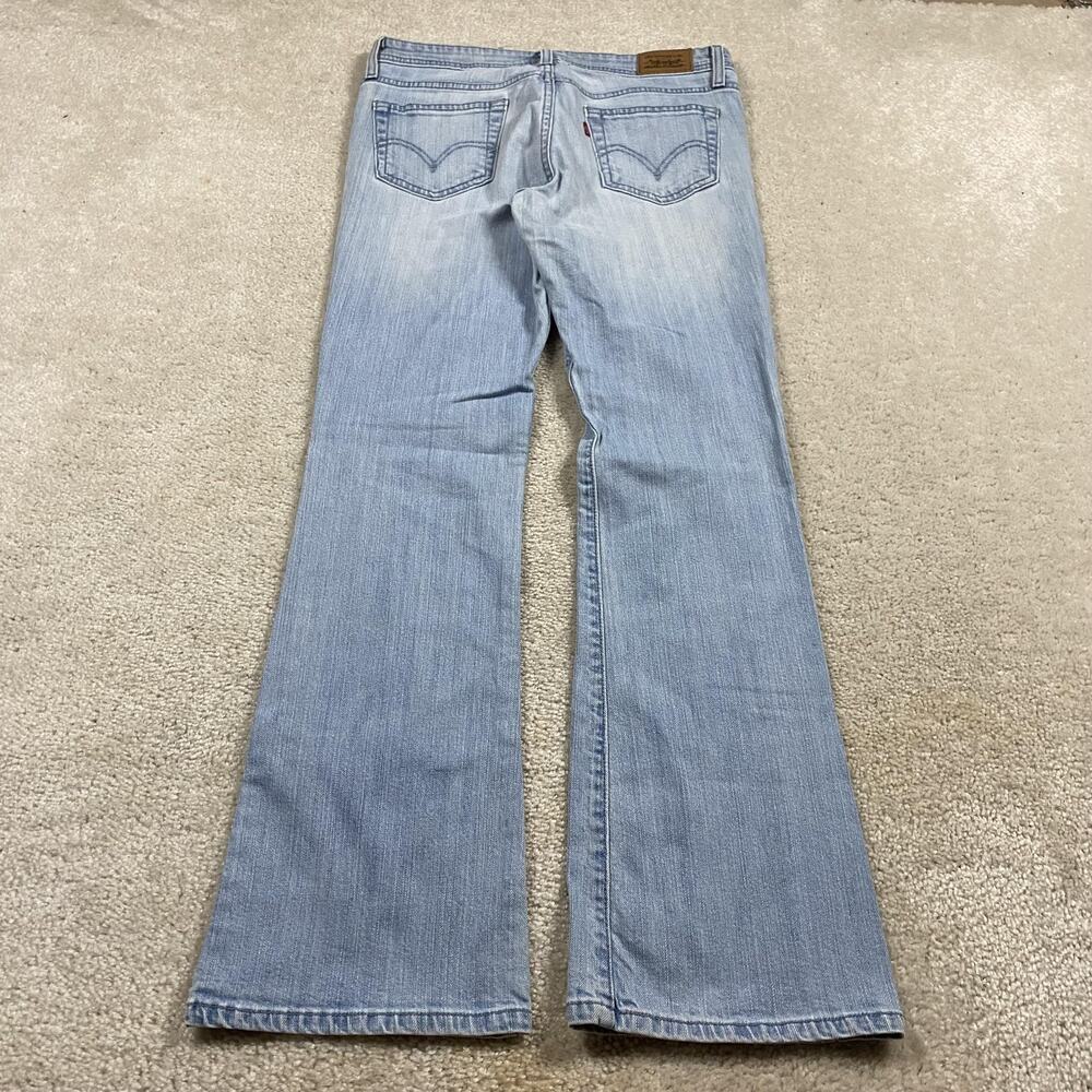 VTG Levis 518 Jeans Womens 9M Light Wash Blue Mid Rise Bootcut Stretch Denim